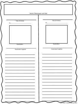 free newspaper templates for students