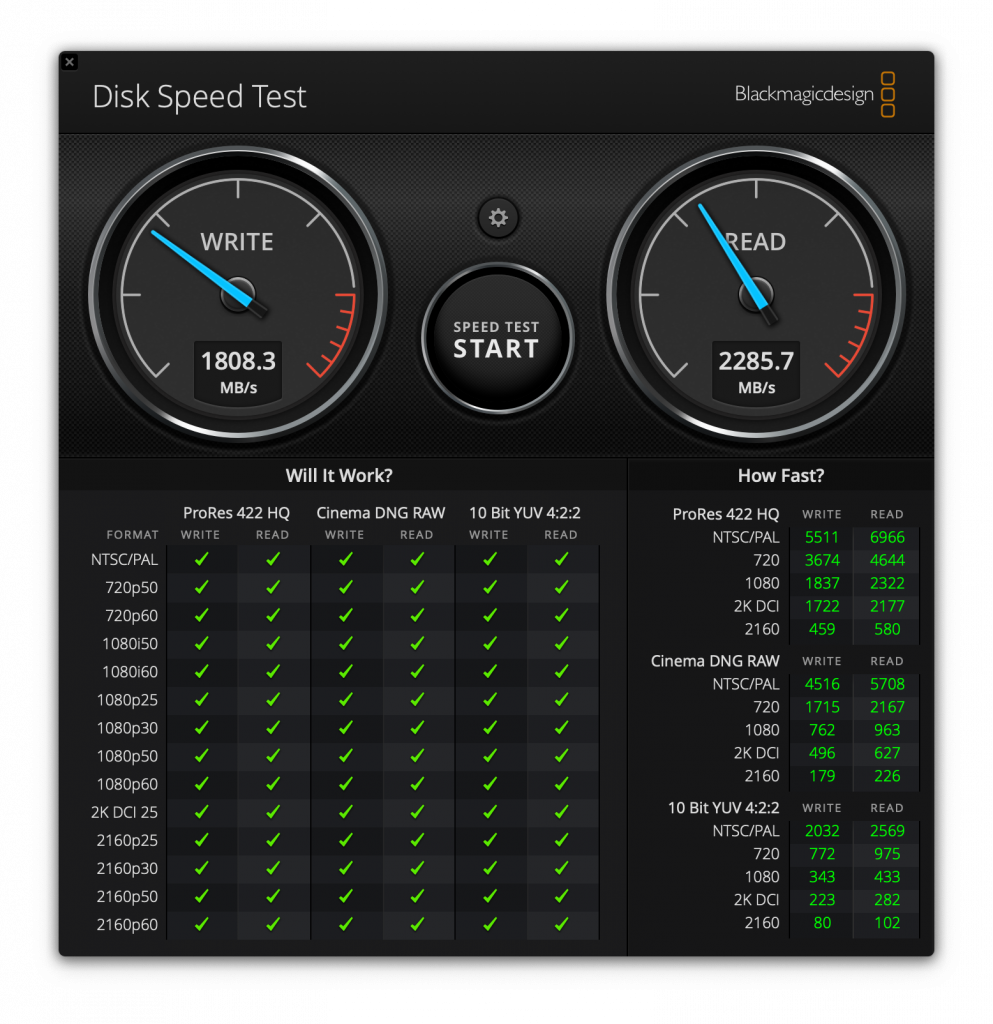 mac ssd speed test